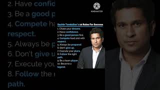 10 Rules of success by "Sachin Tendulkar"|#shorts|#motivation|#success|#respect|#sachin|#viral