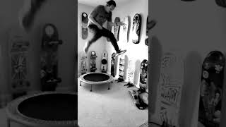 🛹Mini Trampoline 2!! 🦘He's baack! #balance #Jump #trampoline #funny #skateboard #fitness #sk8