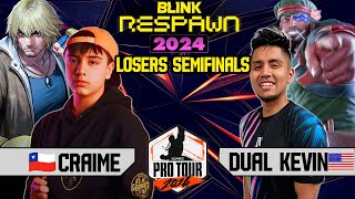 CRAIME (KEN) VS DUALKEVIN (RASHID) LOSERS SEMIFINALS- DAY 2  Blink Respawn - Capcom Pro Tour2024