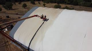 Drone footage from a riding area wash.