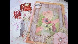 Altered Valentine's day Folder with Pocket letter from Melissa