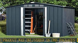 Gotland 6' x 4' Metal Storage Shed for Outdoor, Outdoor Storage Shed with Design of Lockable Doors,