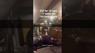 Benching 225 for 15 at 17 years old #powerlifting #bodybuilding #gymmotivation #lifting #gym #viral