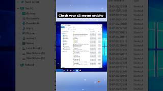 How to check recent activity on laptop and pc || check your all recent activity #shorts #recent #pc