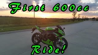 First Time on a 600cc Bike! Kawasaki Ninja ZX6R