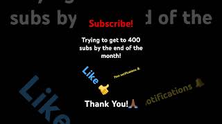 Let’s get to 400 subscribers by the end of the month! #400Subscribers