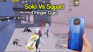 Best Solo Vs Squad Gameplay 😱 4 Finger Gyro / New Record 🔥 PUBG Mobile in 2023