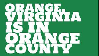 What county is Orange, Virginia in?