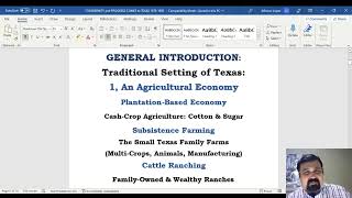 Modernity and Progress Arrives to Texas, 1876 1920 Session # 1