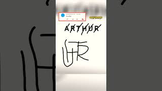 Arthur name logo 🔥 || comment your name #shorts #logo #viral