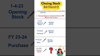 Closing Stock Valuation for Final Accounts #finalaccounts #accounting #shorts #balancesheet