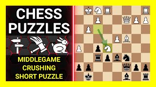 Chess Puzzles to Practice. Themes: Middlegame, Crushing, Short puzzle. Learn Chess