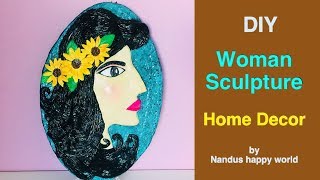 Woman sculpture/Women’s day craft ideas/Best out of waste/art and craft/women's day decoration ideas