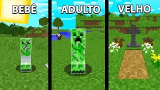 FASES DA VIDA DO CREEPER REPRESENTADA no MINECRAFT