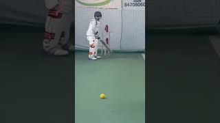 9 year old SAKSHAM Batting - Front foot drills