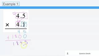 Multiplying Decimals Example 1