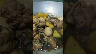 CHICKEN ADOBO WITH EGG #shorts #youtubeshorts #chickenadobo