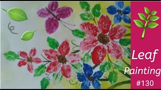 Leaf Painting  / How To Make a Leaf Painting / Leaf Impression Drawing / #130