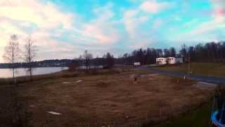 Quadcopter SK450 aerial filming in the garden and beyond