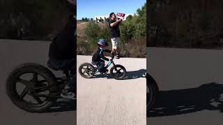 Stacyc 16 and Kandi Pitbike riding