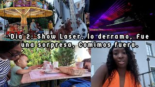 Día 2: Show Laser 🥳 🎆 | Lo derramo 🫗 | Fue una sorpresa 🧺🎀 | Cenamos fuera 🍝