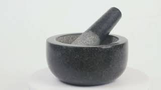 Theo&Cleo Groß Mörser mit Stößel Granit - Natürlicher Mortar und Pestle Sets