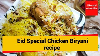 Hyderabadi chicken dum biryani with rayta recipe||Eid Dawat special chicken dum biryani recipe