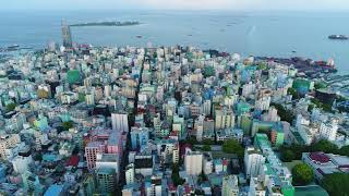 Drone Flight over Male Maldives