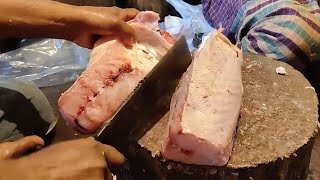 Amazing Groupers Fish Cutting Skills In Fish Market Bangladesh | Fish Cutting Skills