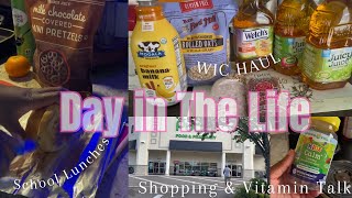 DAY IN THE LIFE: SCHOOL LUNCHES, WIC HAUL, SHOPPING & VITAMIN TALK