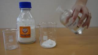 Adding baking powder to hydrochloric acid