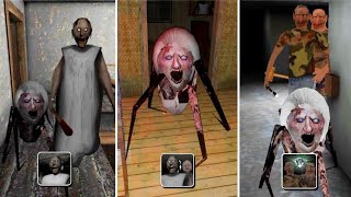 Spider Mom In House In Granny VS Granny Chapter Two VS The Twins Remake | Granny Chapters New Update