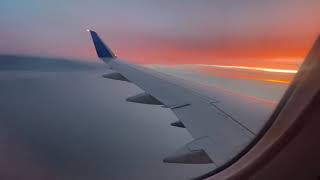 SUNSET - FLYING OVER MONTANA TO EDMONTON.