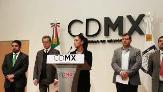 Conferencia de prensa del Jefe de Gobierno,José Ramón Amieva Gálvez, y la jefa de Gobierno electa, C