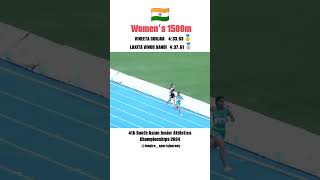 Women's 1500m 🇮🇳🔥| south junior athletics championships 2024 #athletics #trackandfield