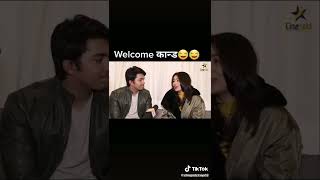 पुजा आकाशको 💘 welcome कान्ड💘। Aakash shrestha💔 and pooja sharma new interview 2022#shorts