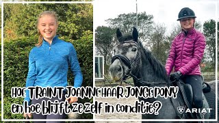 Hoe traint JOANNE haar jonge pony & hoe blijft ze zelf in conditie? + collectie Ariat | Epplejeck