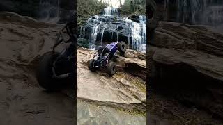 Toyota vs Waterfall #scx24 #rc4wd #moforc #injora #scramblers #lgrp #mountainlife #prolineracing