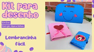 Kit de Desenho em Eva- lembrancinha com folha e lápis para desenhar @Juhlilas #ministerioinfantil