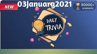 Flipkart Daily Trivia Quiz Answers Today 03January2021.