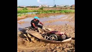 Boat Tractor For Farming | Ship Tractor For Paddy & Wheat Farming | Boat Tractor Demo