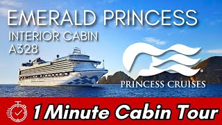 ⏱️1 Minute Cabin Tour | Emerald Princess | Interior Cabin A328