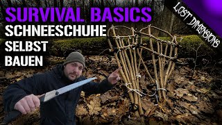 SCHNEESCHUHE SELBST BAUEN nur mit SÄGE und TASCHENMESSER 😳 | SURVIVAL BASICS Outdoor - Bushcraft