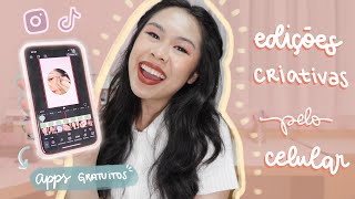 Edições criativas pelo celular para REELS e TIKTOK  *APPS GRATUITOS* 🎥💗| Paula Miyakava