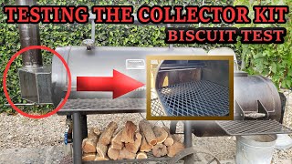 Yoder Offset Smoker mods Collector and Oversized Stack kit biscuit test