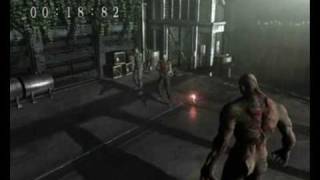 Resident Evil Remake - Richard & Chris Tyrant Fight.