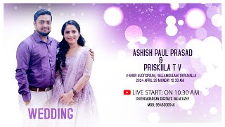 ASHISH PAUL PRASAD & PRISKIILATV  |  WEDDING