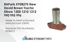 K928275 New Elbow for David Brown Tractor 1200 1210 1212 990 995 996