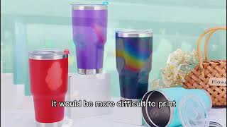 How can a cylinder printer print a special shaped thermos cup without flying ink #uvprint