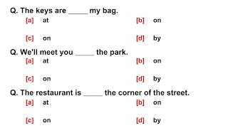 Preposition of Time & Place Quiz | Preposition Exercise in English Grammar | Prepositions Questions